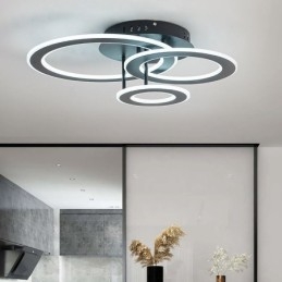 Plafoniera rotonda a filo in acrilico tripla LED 55 W 4400 lm