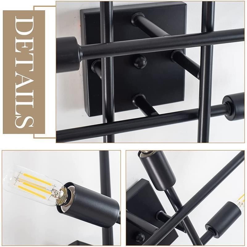 Plafoniera da soffitto a filo in stile industriale americano retrò country 8 luci E26/E27