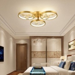 Plafoniera LED da soffitto a filo Art Branch Plum Blossom in rame