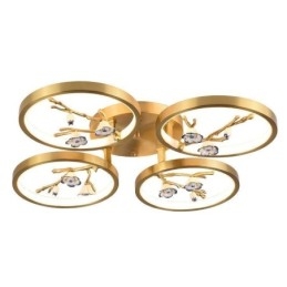 Plafoniera LED da soffitto a filo Art Branch Plum Blossom in rame