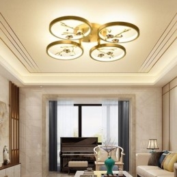 Plafoniera LED da soffitto a filo Art Branch Plum Blossom in rame
