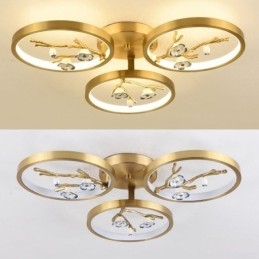 Plafoniera LED da soffitto a filo Art Branch Plum Blossom in rame