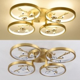 Plafoniera LED da soffitto a filo Art Branch Plum Blossom in rame