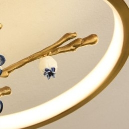 Plafoniera LED da soffitto a filo Art Branch Plum Blossom in rame