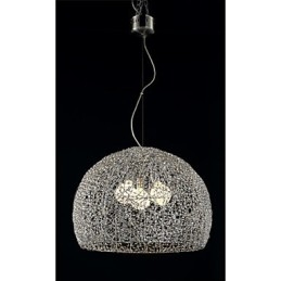 Lampadario a lanterna in metallo argento regolabile