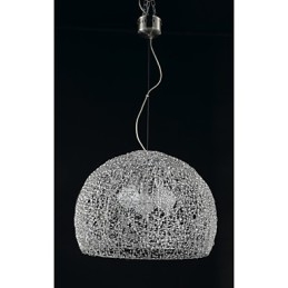Lampadario a lanterna in metallo argento regolabile