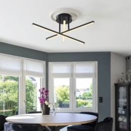 Plafoniera LED da soffitto moderna semplice in alluminio montaggio a filo 3 luci