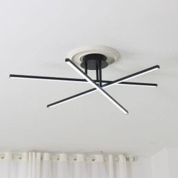 Plafoniera LED da soffitto moderna semplice in alluminio montaggio a filo 3 luci