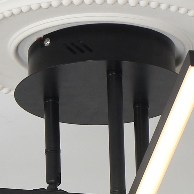 Plafoniera LED da soffitto moderna semplice in alluminio montaggio a filo 3 luci
