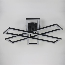 Plafoniera LED a filo minimalista a forma di mulino a vento in alluminio 3 luci 60W 4800 lm