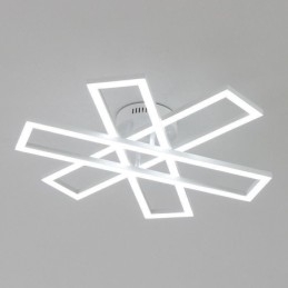 Plafoniera LED a filo minimalista a forma di mulino a vento in alluminio 3 luci 60W 4800 lm