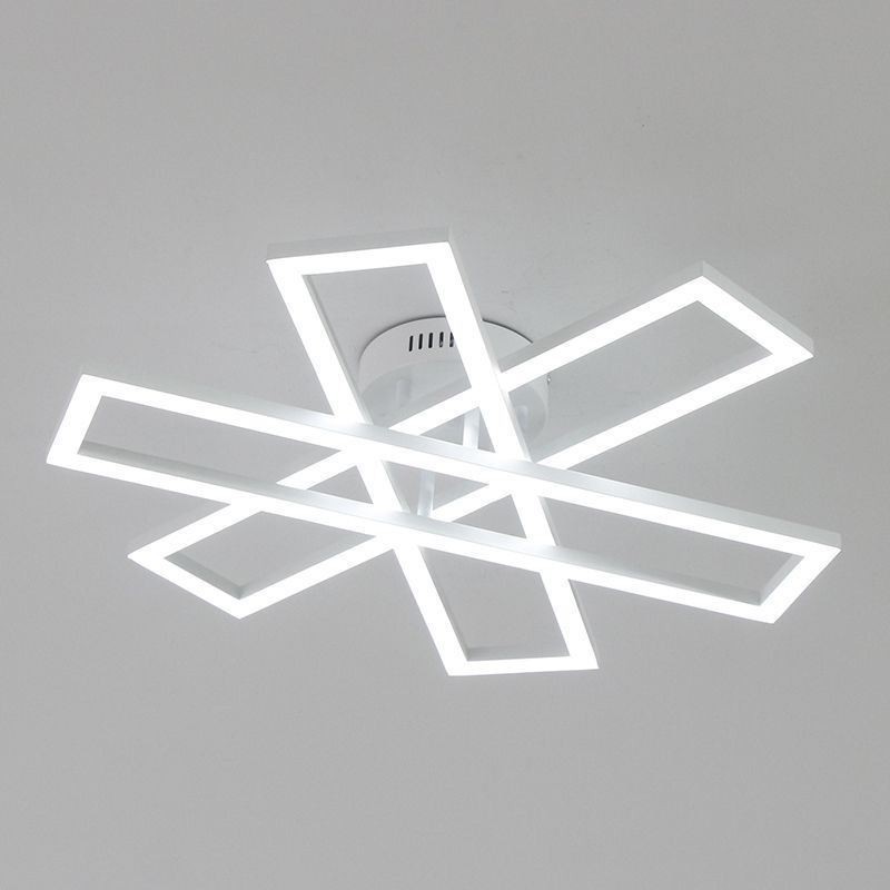 Plafoniera LED a filo minimalista a forma di mulino a vento in alluminio 3 luci 60W 4800 lm