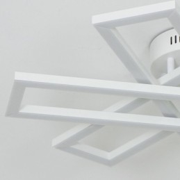 Plafoniera LED a filo minimalista a forma di mulino a vento in alluminio 3 luci 60W 4800 lm