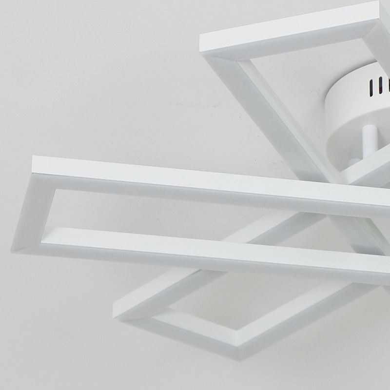 Plafoniera LED a filo minimalista a forma di mulino a vento in alluminio 3 luci 60W 4800 lm