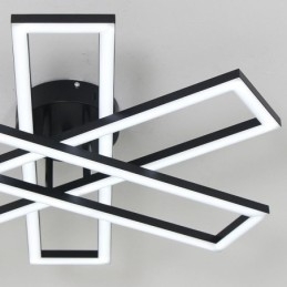 Plafoniera LED a filo minimalista a forma di mulino a vento in alluminio 3 luci 60W 4800 lm