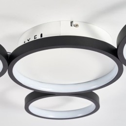 Plafoniera LED a filo moderna in alluminio 5 luci 60 W 80 x 50 x 6 cm