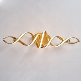 Plafoniera moderna a spirale in alluminio con montaggio a filo 2 luci LED 70 W