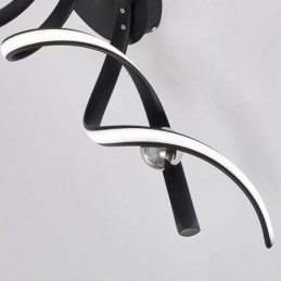 Plafoniera moderna a spirale in alluminio con montaggio a filo 2 luci LED 70 W