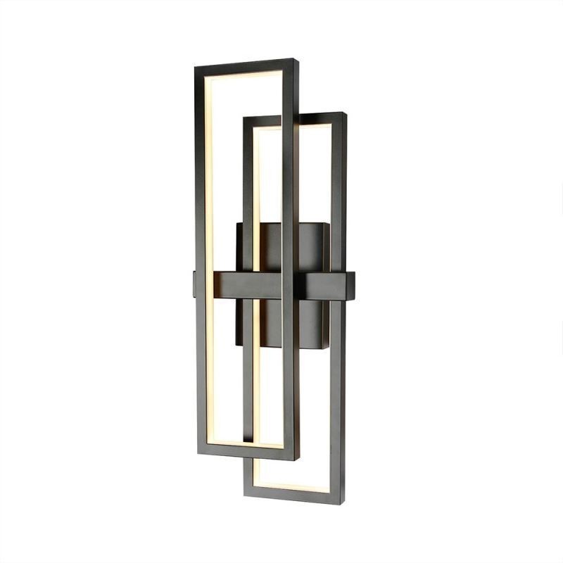 Plafoniera LED geometrica minimalista quadrata da montaggio a filo in alluminio