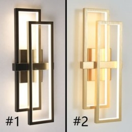 Plafoniera LED geometrica minimalista quadrata da montaggio a filo in alluminio