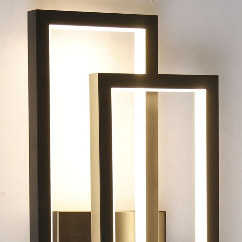Plafoniera LED geometrica minimalista quadrata da montaggio a filo in alluminio