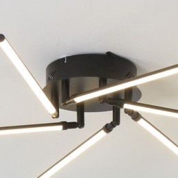 Plafoniera LED a filo a forma di mulino a vento in alluminio, 3/6 luci