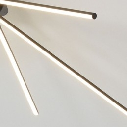 Plafoniera LED a filo a forma di mulino a vento in alluminio, 3/6 luci
