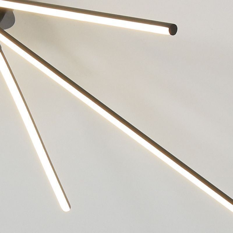 Plafoniera LED a filo a forma di mulino a vento in alluminio, 3/6 luci
