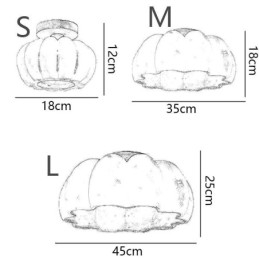 Plafoniera giapponese retrò a forma di zucca, montaggio a filo, 1 luce