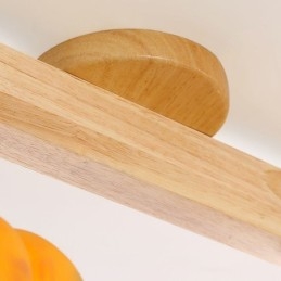 Plafoniera giapponese retrò a filo doppia zucca piccola