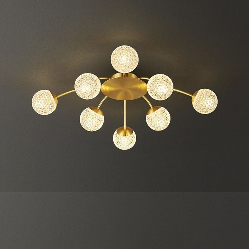 Plafoniera moderna decorativa dorata a filo 8/12/16 luci