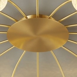 Plafoniera moderna decorativa dorata a filo 8/12/16 luci