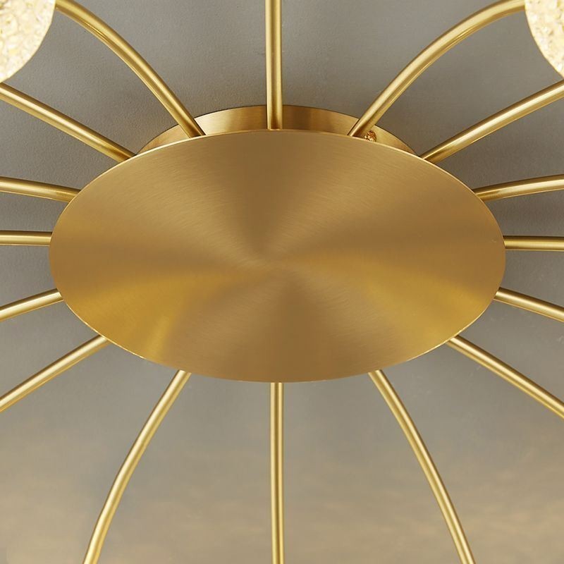 Plafoniera moderna decorativa dorata a filo 8/12/16 luci