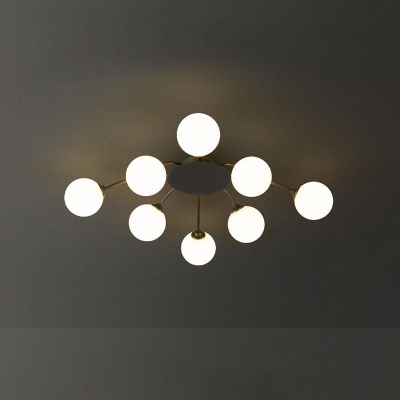 Plafoniera moderna a filo nera decorativa