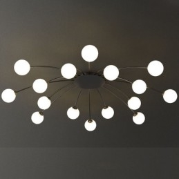 Plafoniera moderna a filo nera decorativa