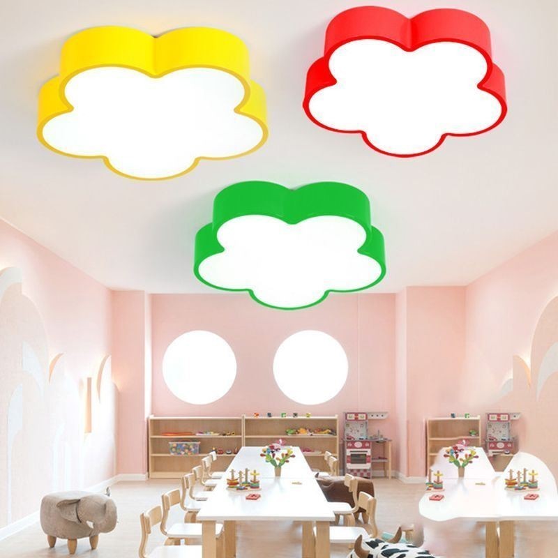 Plafoniera LED a filo a forma di fiore fumetto moderna