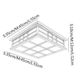 Lampada da soffitto a filo in legno stile retrò cinese