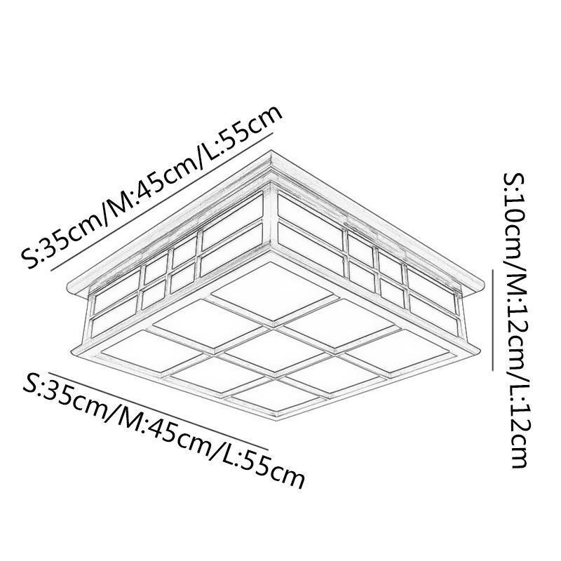 Lampada da soffitto a filo in legno stile retrò cinese