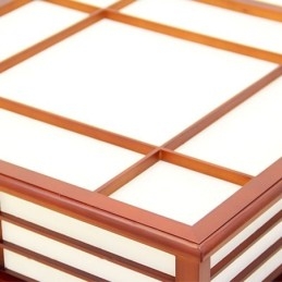 Plafoniera retrò in legno con paralume in carta Shoji