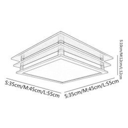 Plafoniera da soffitto retrò stile cinese in legno con paralume in carta Shoji