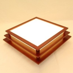 Plafoniera da soffitto retrò stile cinese in legno con paralume in carta Shoji