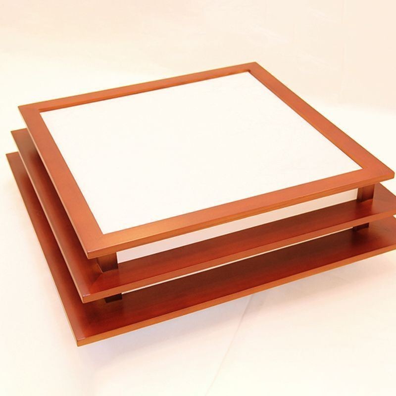 Plafoniera da soffitto retrò stile cinese in legno con paralume in carta Shoji