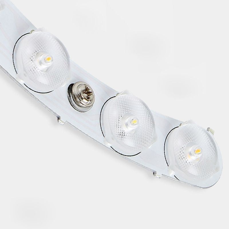 Plafoniera LED rotonda in legno e acrilico