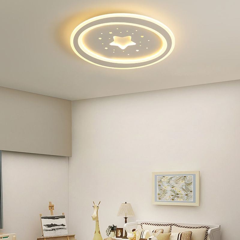 Plafoniera a stella a filo LED stile nordico 40x4 cm / 50x4 cm