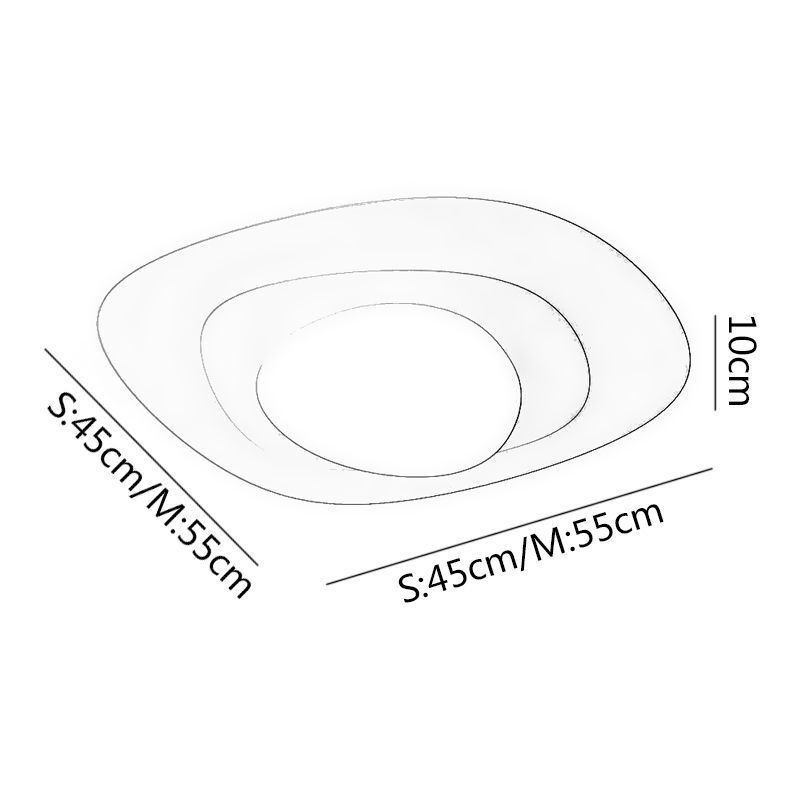 Plafoniera LED nordica ondulata da soffitto a filo