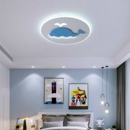 Plafoniera LED a filo a forma di balena moderna creativa 40W 50 x 4 cm