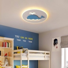 Plafoniera LED a filo a forma di balena moderna creativa 40W 50 x 4 cm