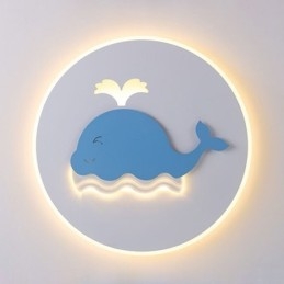 Plafoniera LED a filo a forma di balena moderna creativa 40W 50 x 4 cm