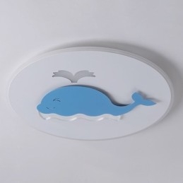Plafoniera LED a filo a forma di balena moderna creativa 40W 50 x 4 cm