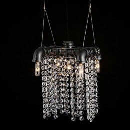 Lampadario mini retrò rustico in metallo